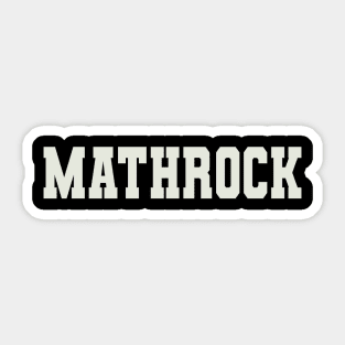 Mathrock Word Sticker